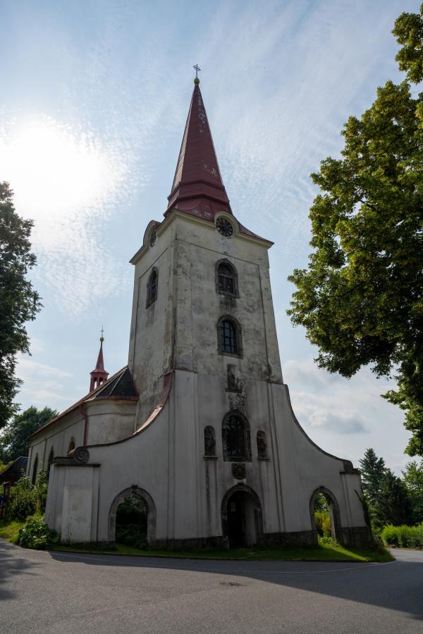 Kostel ve Světlé pod Ještědem – exteriér